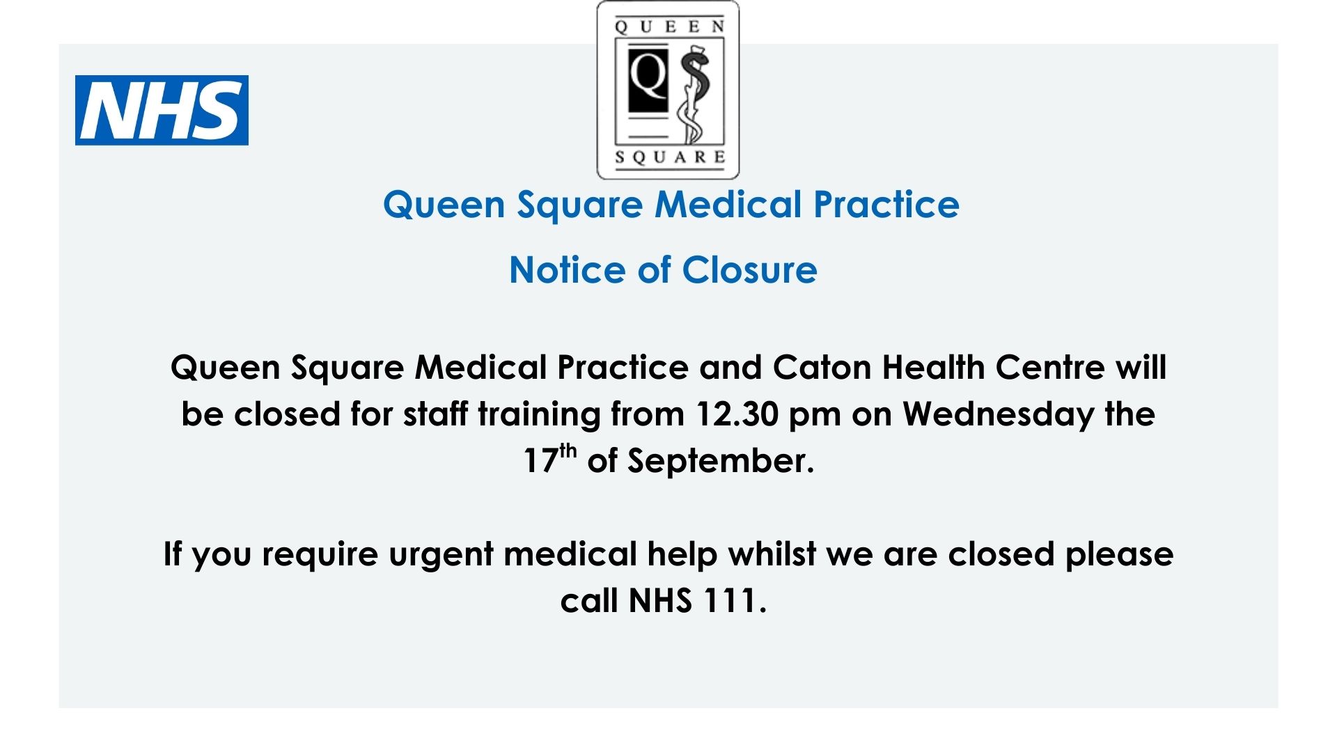Notice of Closure