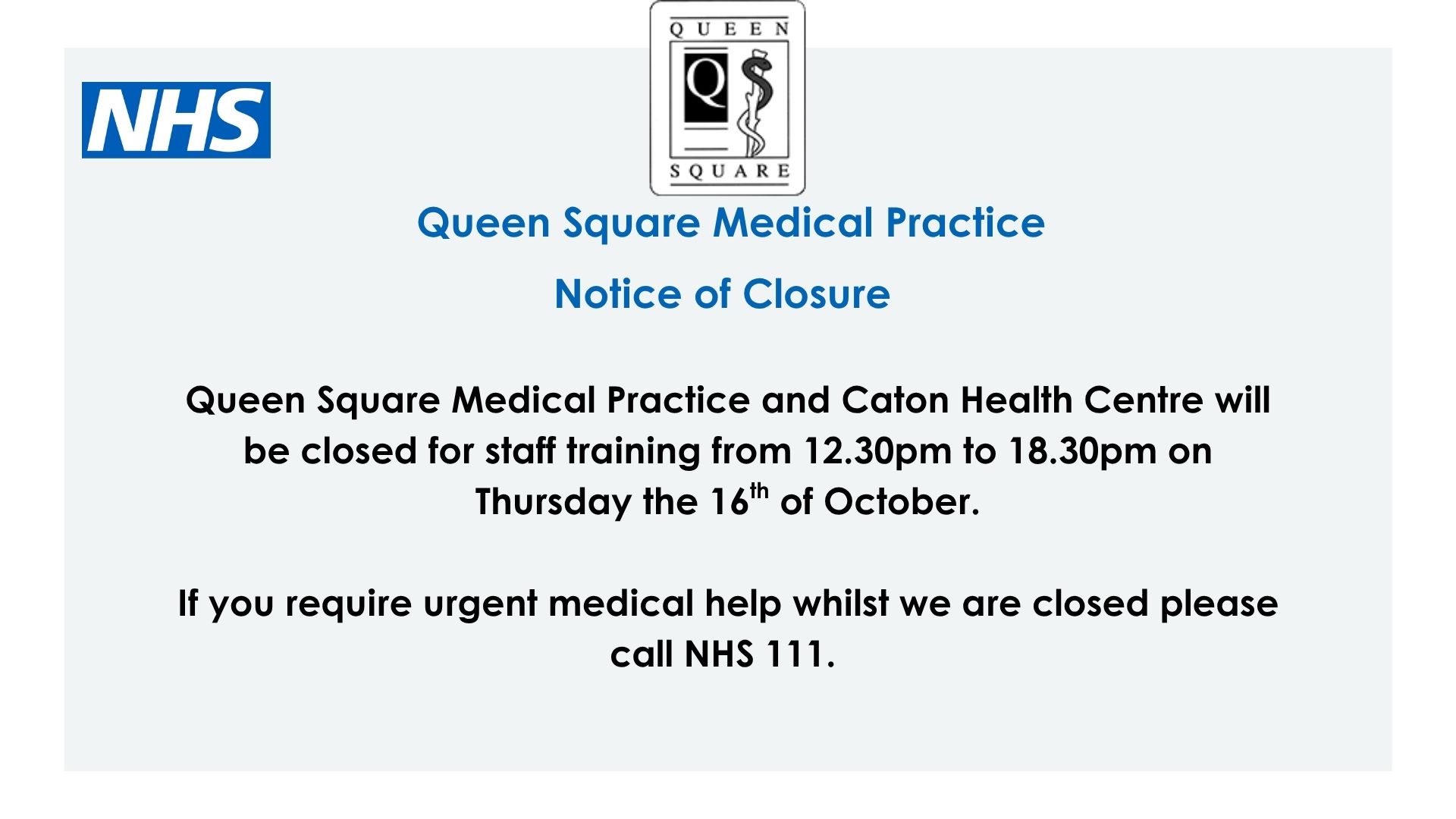 Notice of Closure