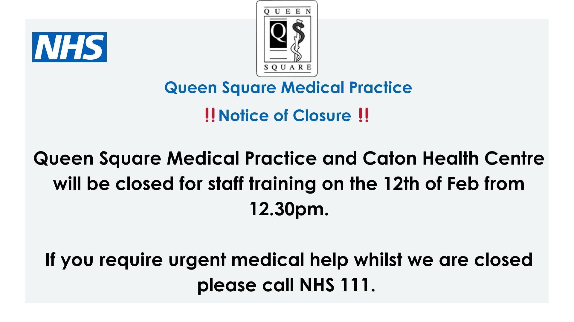 Notice of Closure